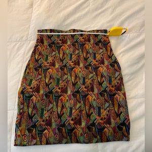 Vintage printed, high waisted skirt